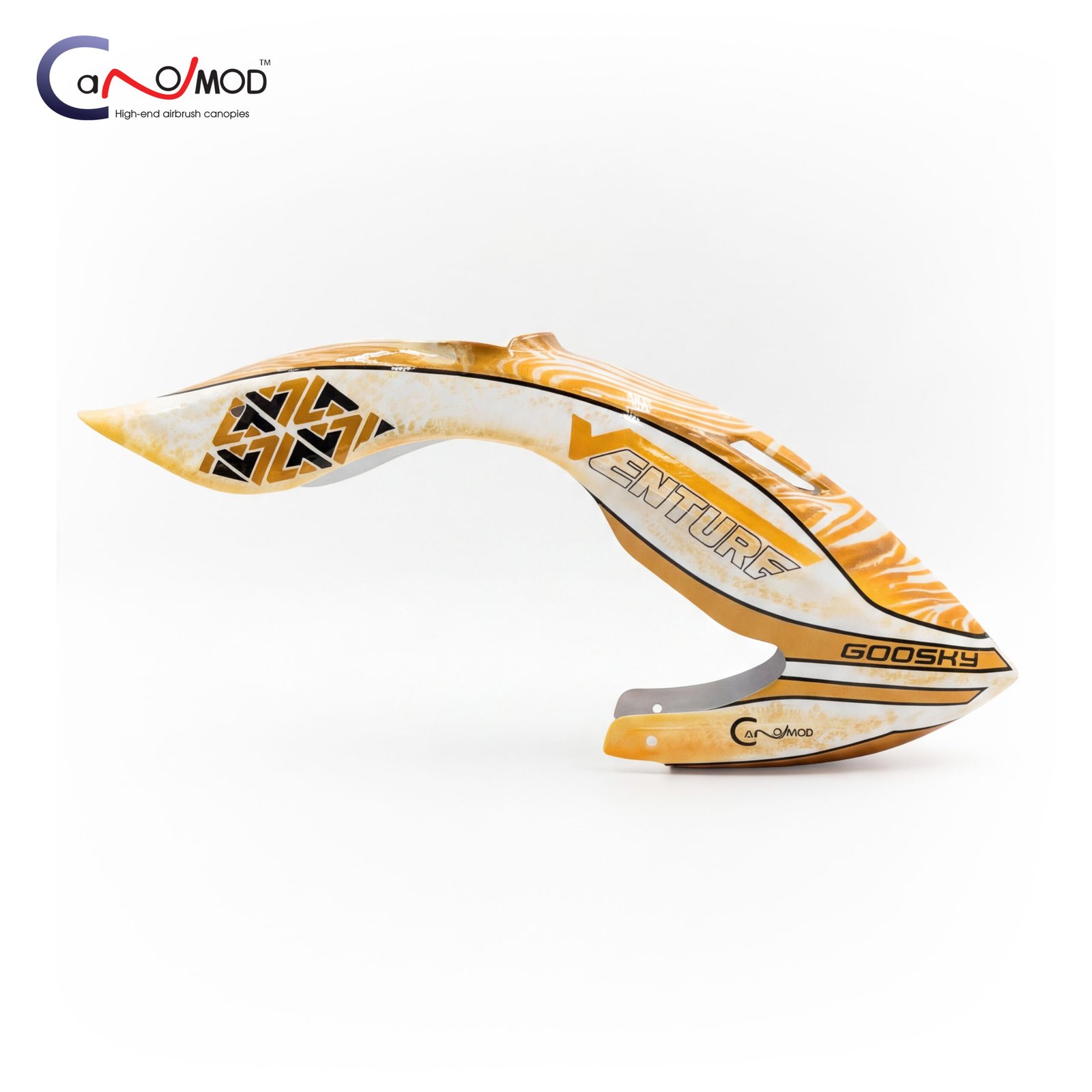 10 Canomod Airbrushed Fiberglass Canopy for Goosky RS7 Ultra (DESERT AMBER) - Image 1