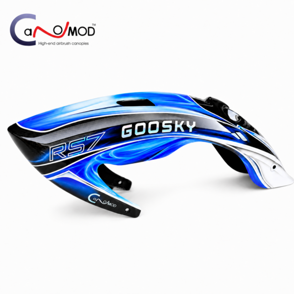Canomod Airbrushed Fiberglass Canopy for Goosky RS7 Ultra (OCEAN ICE)