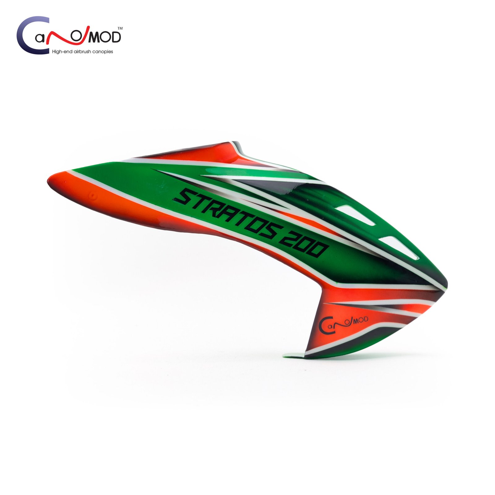 CNM-L1019_1,1 Canomod Airbrushed Lexan Canopy for XLPower Stratos 200 (EMERALD BLAZE) - Image 1