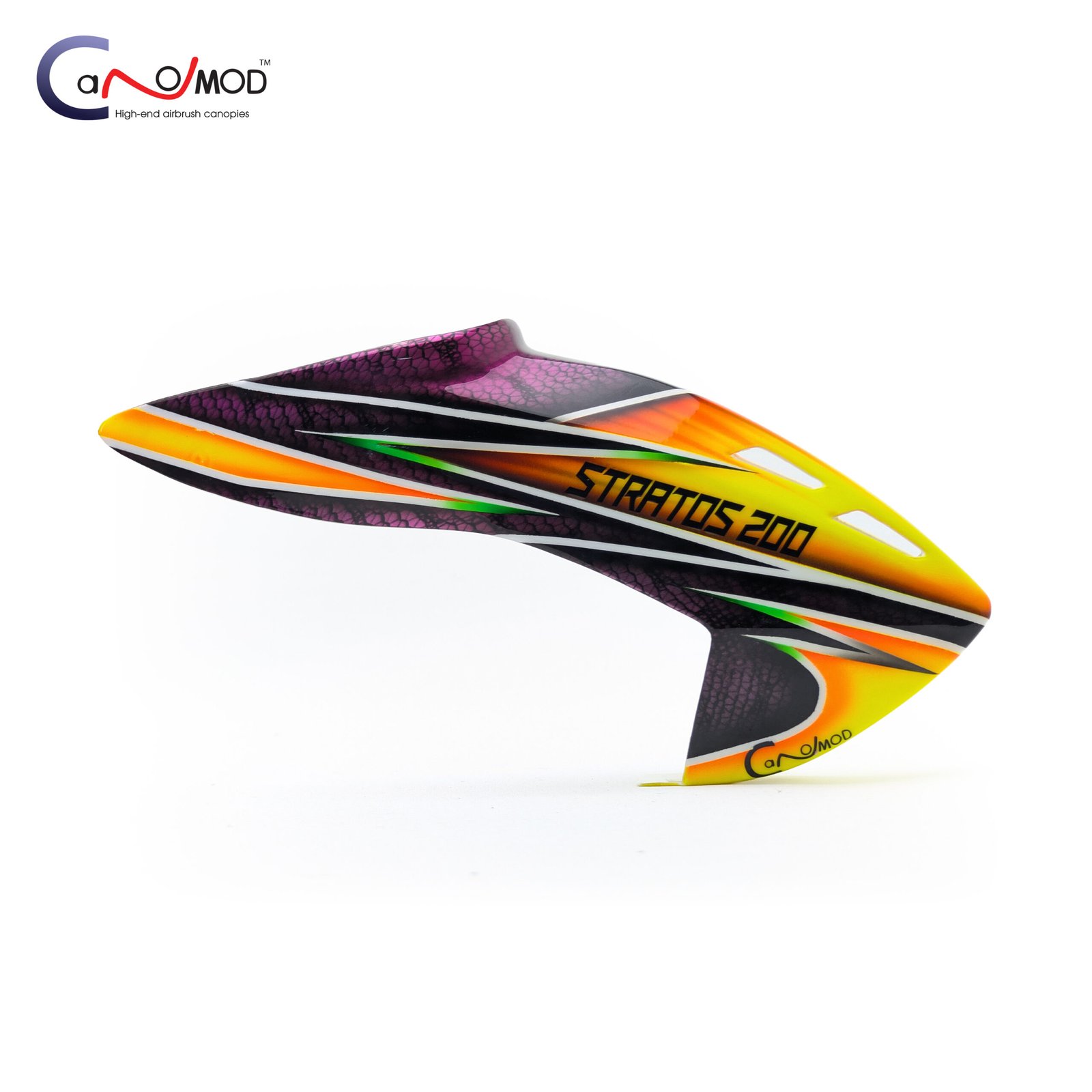 CNM-L1020_1,1 Canomod Airbrushed Lexan Canopy for XLPower Stratos 200 (INFERNO VIPER) - Image 1